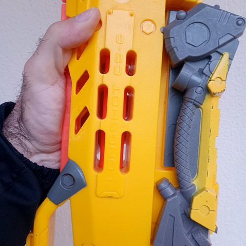 Nerf N-Strike Longshot CS-6 blaster used with Ultra 1 Nerf automatic gift