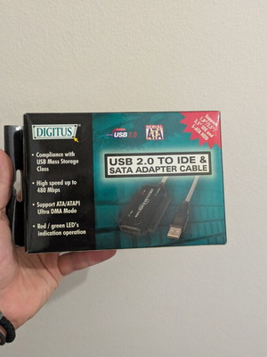 Digitus USB 2.0 to IDE & SATA adapter cable like new