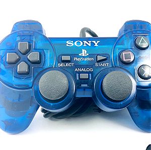 Επισκευάστηκε/ Refurbished PS2 PlayStation 2 Χειριστήριο / Controller Διάφανο Μπλε