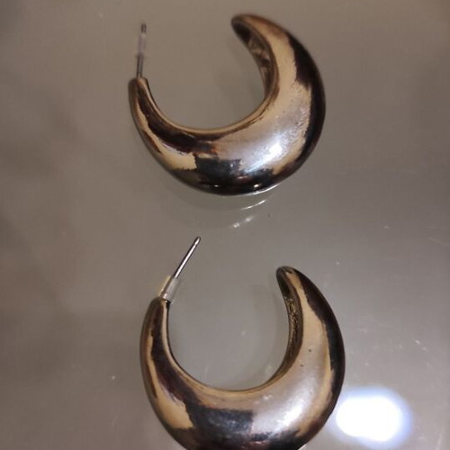 Silver hoop earrings used
