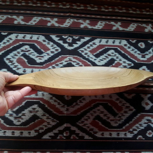 Oval teak wood serving platter new handmade