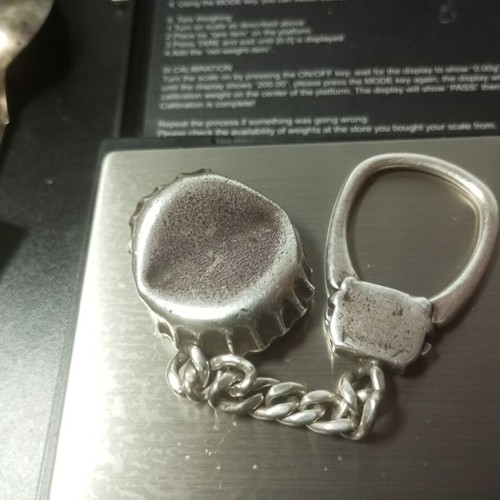 Silver 925 Keychain Athens Brewery vintage used from 1980s