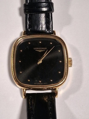 Longines women's gold-plated watch used with winding mechanism