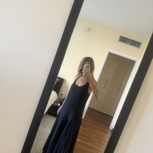 Zara High-End Lyocell Maxi Dress Black XS BNWT
