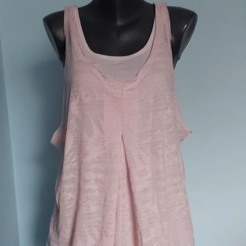Two-layer tunic used, pink, unisize, casual style