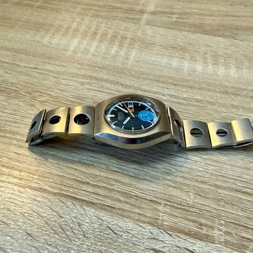 Seiko Vintage Chronograph 6139-8020 like new, blue dial