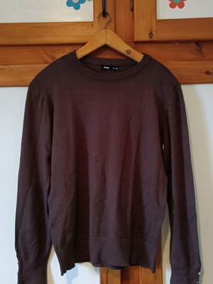 Sinsay brown blouse like new with silver cuff buttons size L