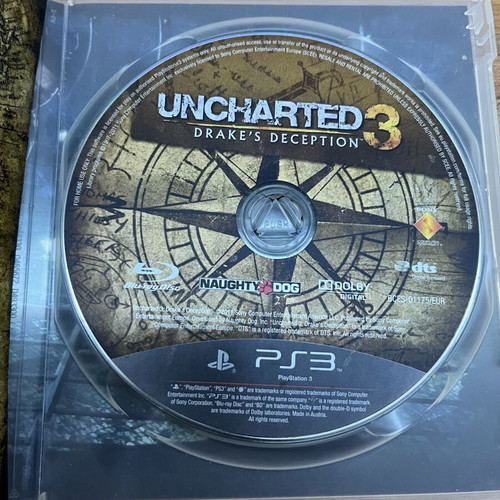 Uncharted 3 PS3 game used with Greek subtitles and manual