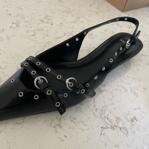 Mango Die-Cut kitten shoes size 37 new, black