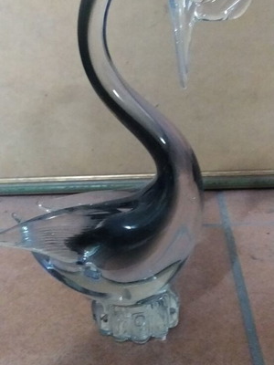 Murano swan set new from 1970, two pieces