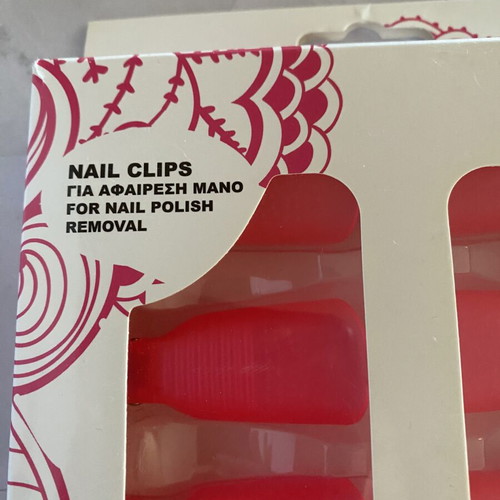 Nail clips pink set of 10 for semi-permanent polish removal