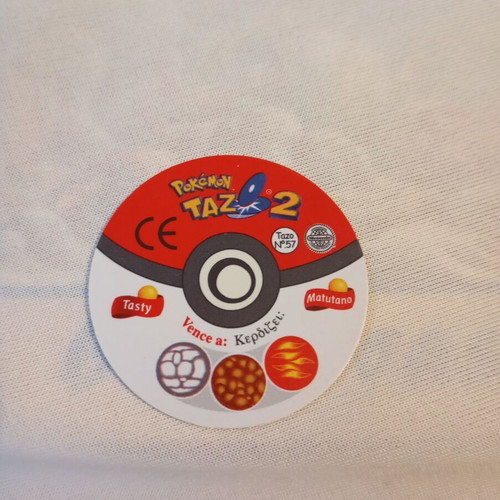 Collectible Pokemon Blastoise tazo used, 1999, Chipy/Nintendo