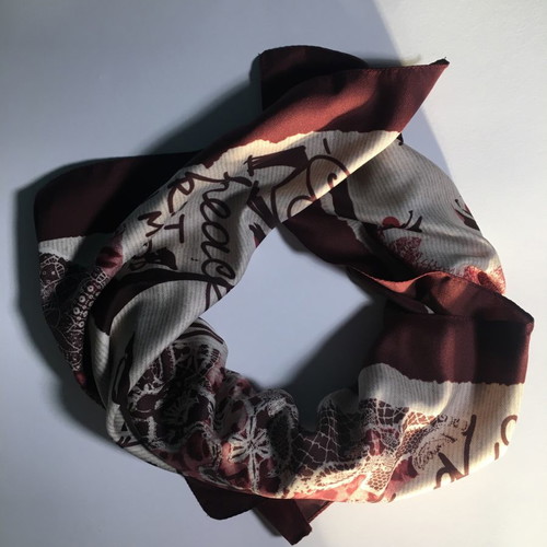 MadHat scarf new, bordeaux with patterns