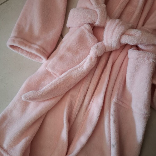 H&M Kids Fleece Robe Used, Pink Butterfly Design, Size 122-128 cm