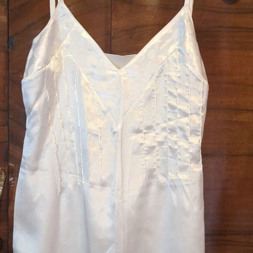 Satin maxi set robe and nightgown like new, white, Roza XL