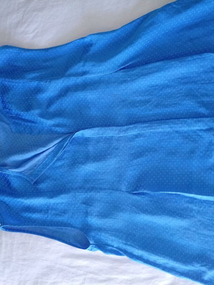 Zara satin texture sleeveless blouse size S like new, blue