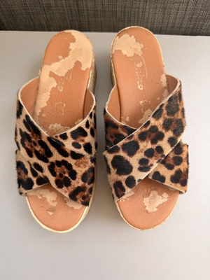 Platform shoes used, size 39, brown