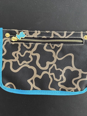 Tous bag like new, black and turquoise
