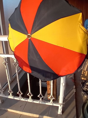 Retro fabric stroller umbrella 90s used with metal clip