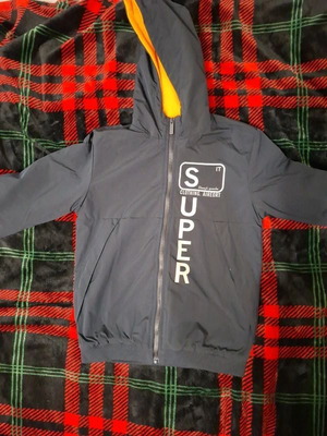 Jacket with lining like new, blue, for 11-12 years, size 146 cm