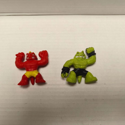Wrestler figures used, pack of 2, rubber