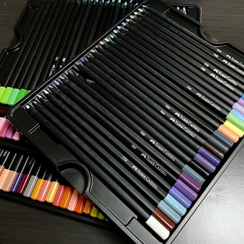 Faber-Castell Black Edition pencil case 100 pencils like new