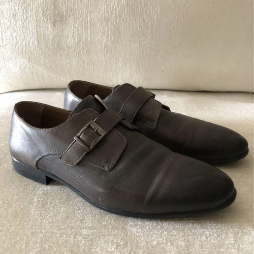 Napoleone Italian shoes grey-brown like new, leather, size 43