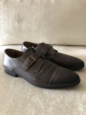 Napoleone Italian shoes grey-brown like new, leather, size 43