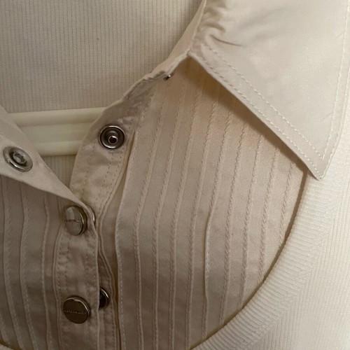 Karen Millen blouse size S like new, ecru, two materials