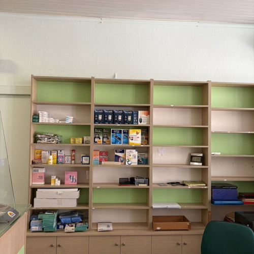 Pharmacy Cabinet Like New With Shelves And Drawers
