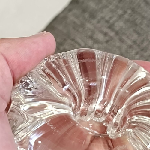 Vintage crystal candlestick from the 70s, used