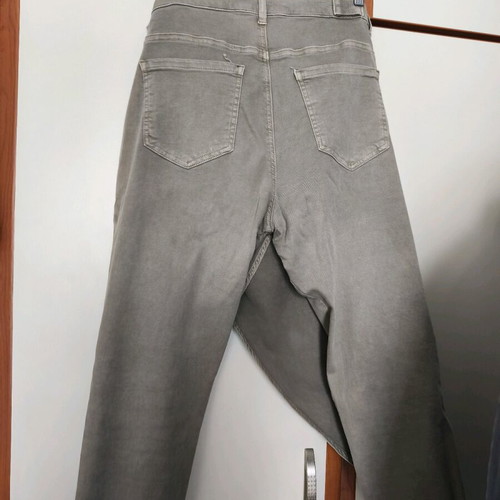 Acerbis elastic jeans with apron like new, size M 38 10, gray beige