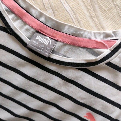 Puma T shirt for girl 11-12 years like new, black and white