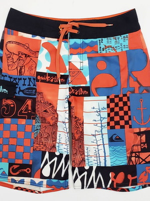 Quiksilver Surf Boardshort ανδρικά XS σαν καινούργια, κόκκινα πολύχρωμα