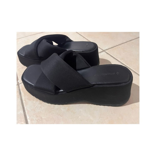 Stradivarius platform sandals, black, size 37