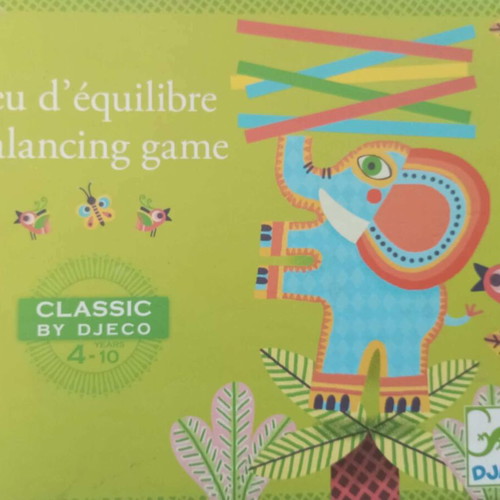 Djeco wooden balance game like new with elephant and 30 sticks