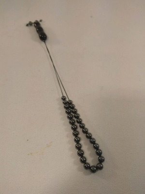 Worry beads made of hematite semi-precious stones handmade like new