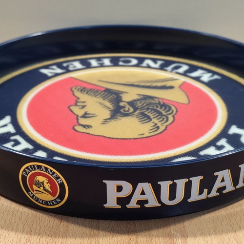Paulaner Beer Promotional Plastic Non-Slip Serving Tray used