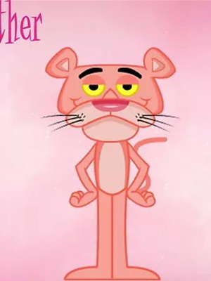 Pink Panther paper figure toys new