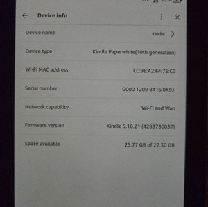 Kindle Paperwhite 4  32GB (10th Gen), LTE, no ads