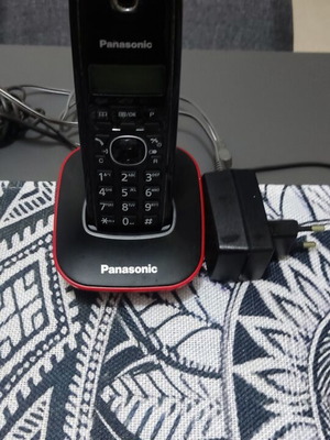 Panasonic ασύρματο τηλέφωνο σαν καινούργιο, μαύρο