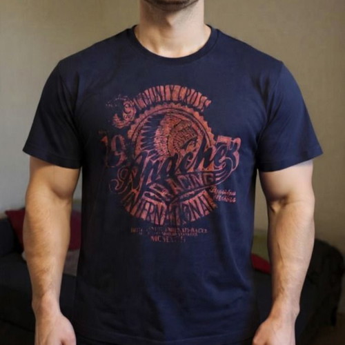 T shirt L County Cross Brooklyn Motors like new, navy with red logo