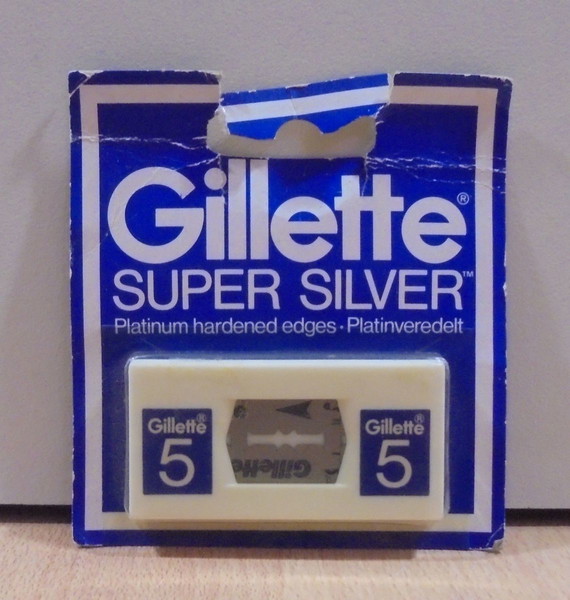 Gillette Super Silver παλιό σετ 5 ανταλλακτικών λεπίδων