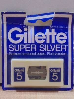 Gillette Super Silver σετ 5 ανταλλακτικών λεπίδων καινούργιο