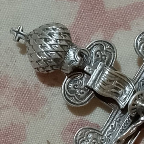 Byzantine Silver Cross with Chain new, 18.66g
