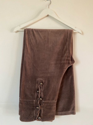 Lakis Gavalas brown velour pants like new, size L