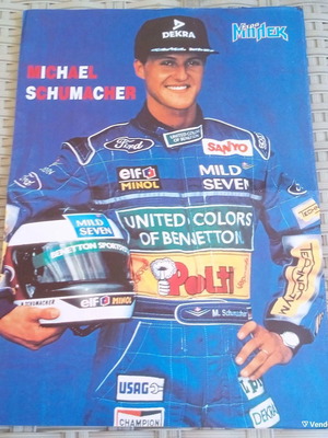 Συλλεκτική αφίσα Michael Schumacher και Curt Cobain 30x21 σαν καινούργια