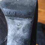 DM ONDAS women's black suede boots size 40, thick heel and platform