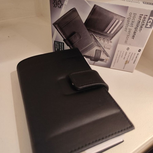 TCM Pocket Personal Organiser Genuine Leather new, 10.5x14.5cm