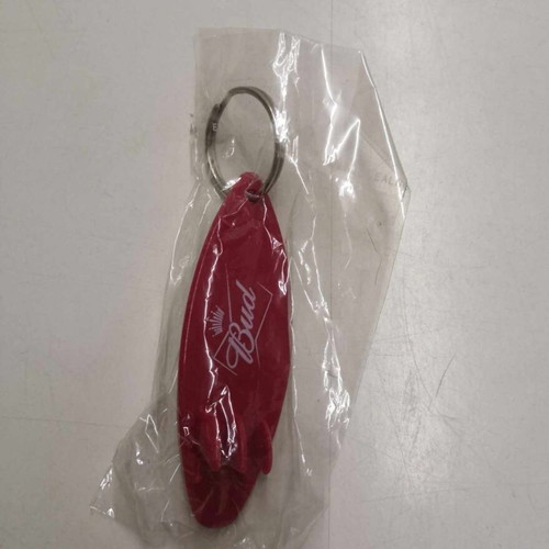 Bud keychain bottle opener new unused